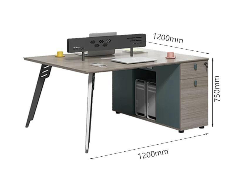 2 Seater Brown Workstation