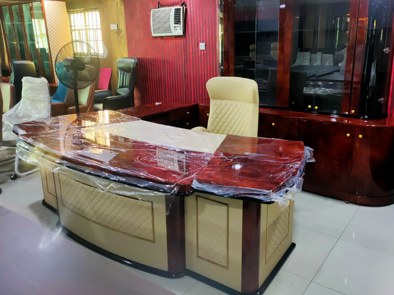 Wine and Yellow Executive Table