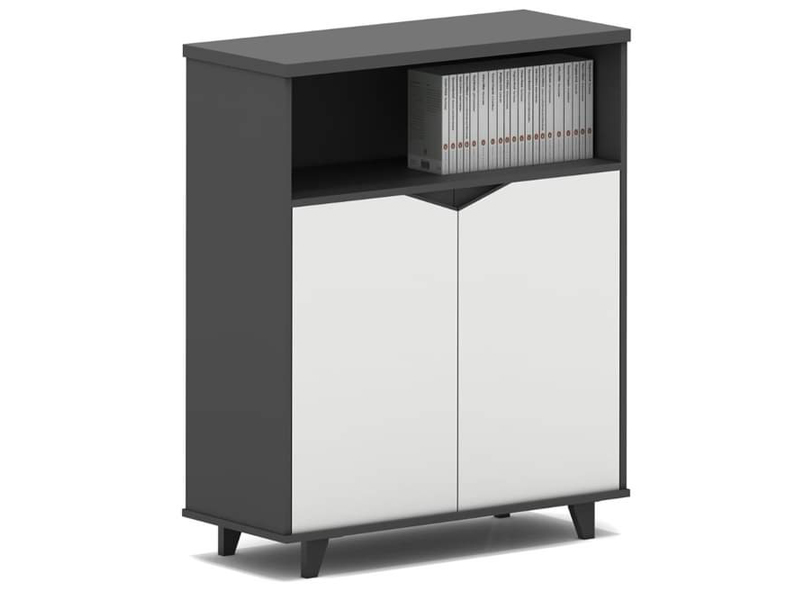 White and Grey Storage Console