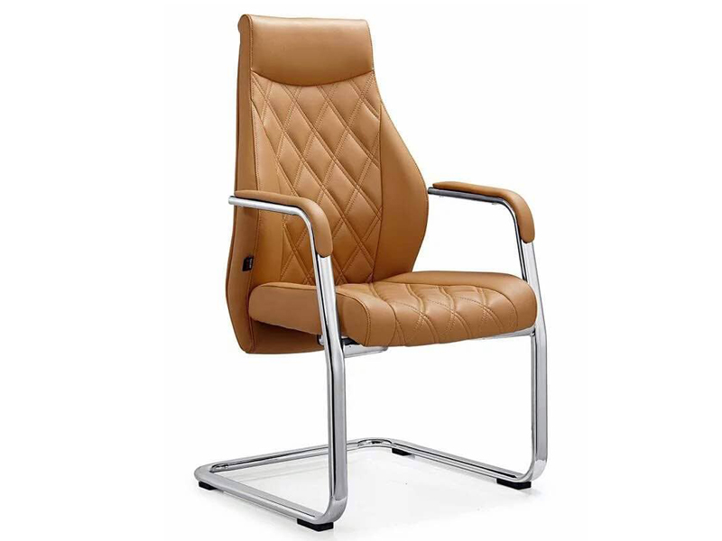 Brown High Back Leather Executive Visitor's Chair