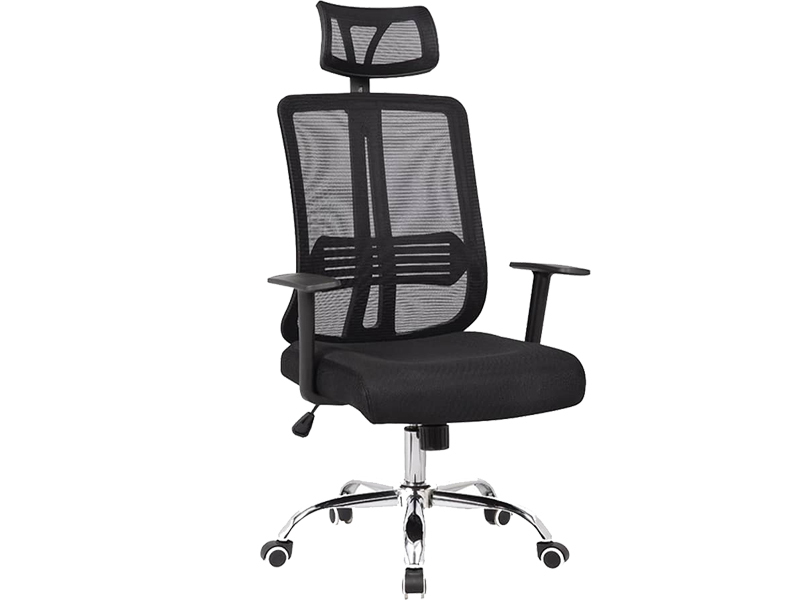 Grey and Fabric Seat Budget Swivel Chair