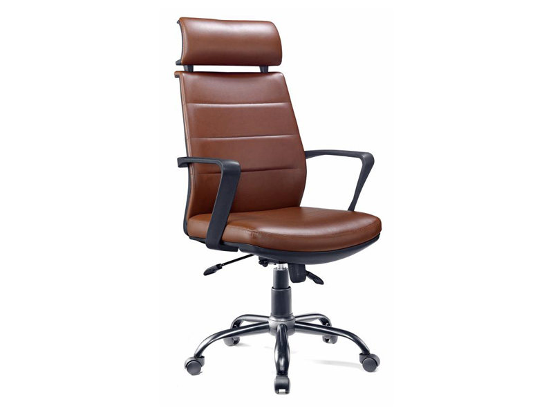High Back Brown Leather Executive Swivel Chair