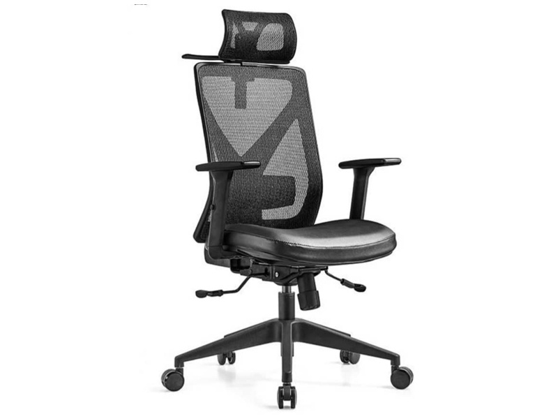 High Back Mesh Back with Leather Seat Executive Swivel Chair