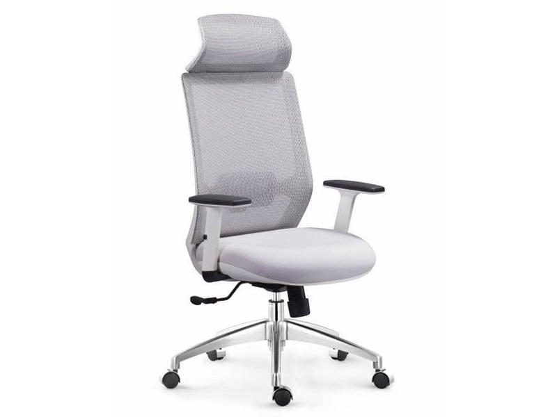 Grey Mesh Back Fabric Seat Executive Swivel Chair