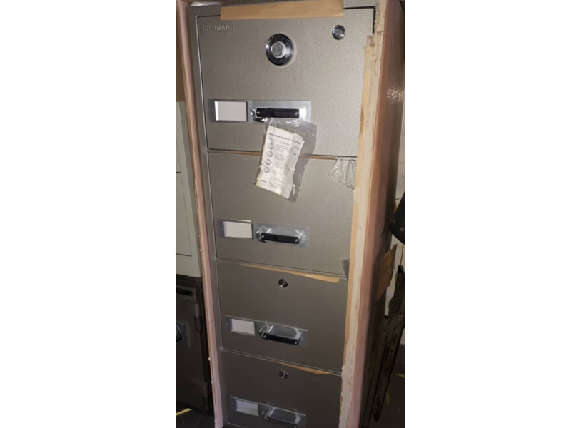 Silver Metal File Cabinet