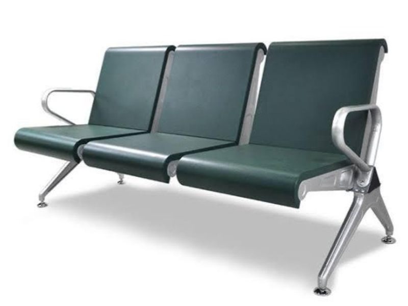 3 Seater Dark Grey Waiting Chair