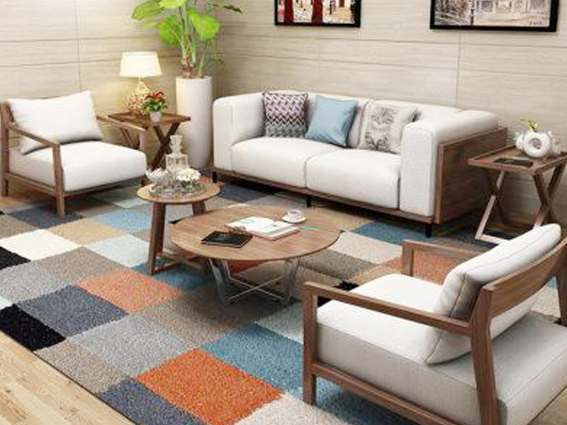 5 Seater Cream Leather Waiting Chair