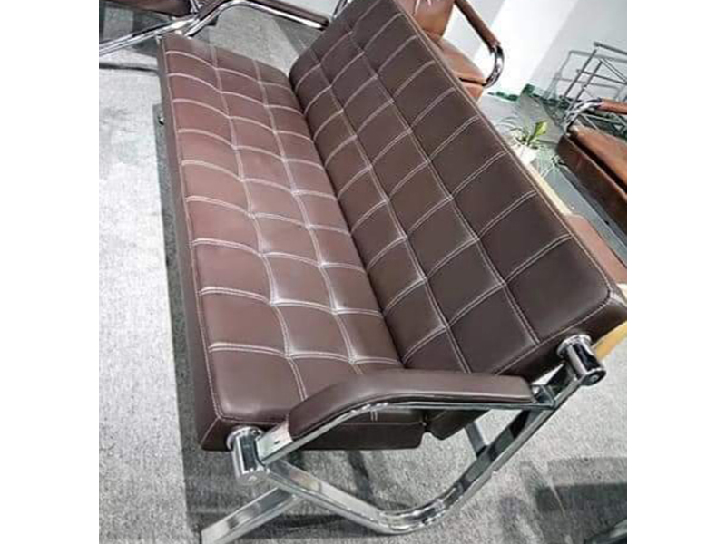3 Seater Dark Brown Waiting Chair