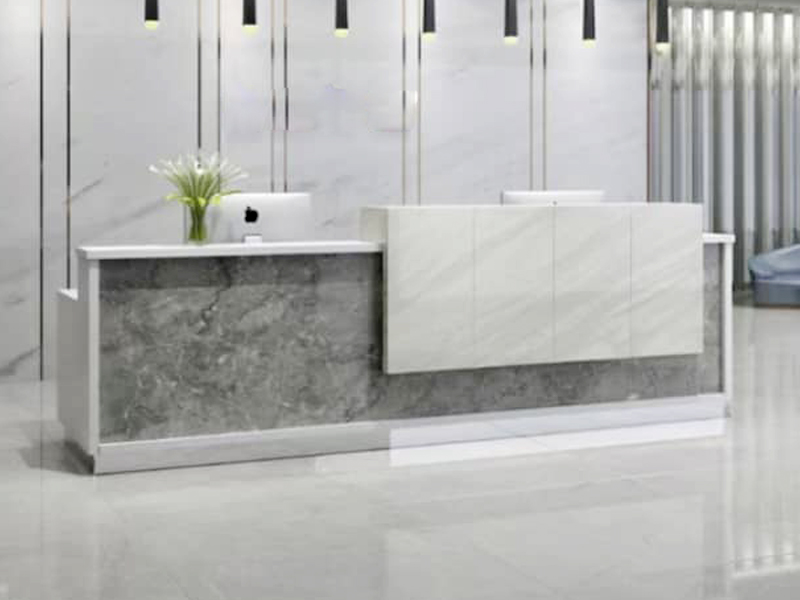 White Counter Top Reception Desk